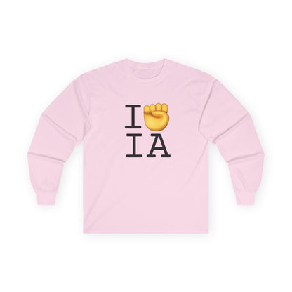 "I Raise my Fist with Iowa" Long Sleeve Shirt