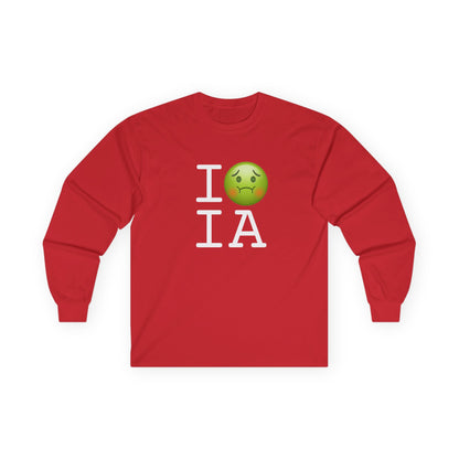 "I'm Nauseous about Iowa" Long Sleeve Shirt
