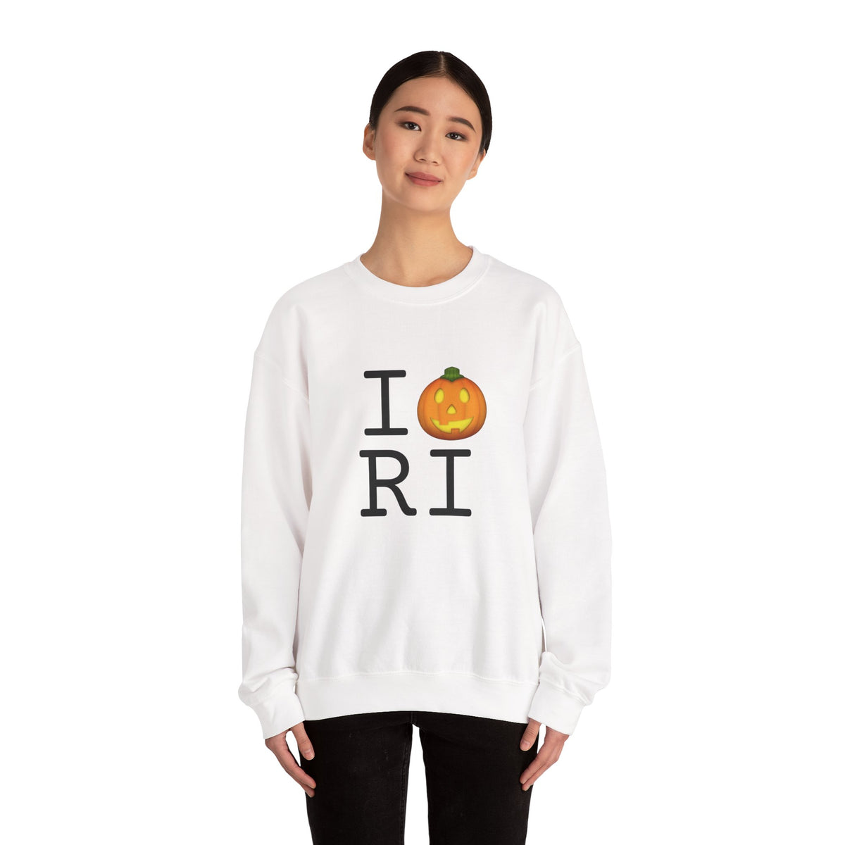 "I Jack-O-Lantern (Pumpkin) Rhode Island" Sweatshirt