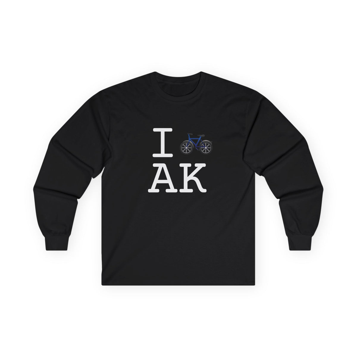 "I Bicycle Alaska" Long Sleeve Shirt