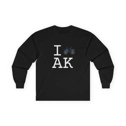 "I Bicycle Alaska" Long Sleeve Shirt