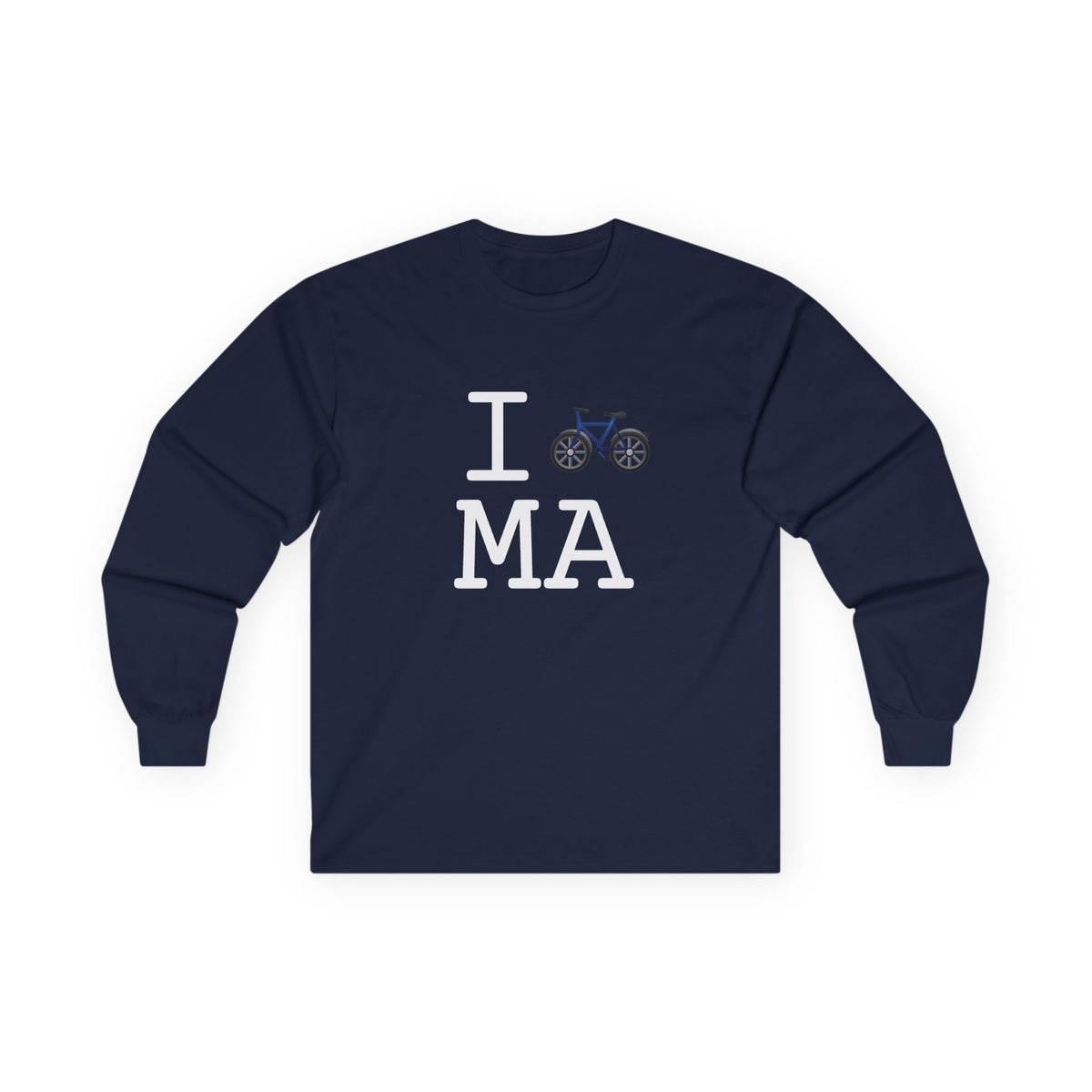 "I Bicycle Massachusetts" Long Sleeve Shirt
