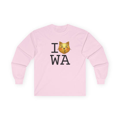 "I'm a Kissing Cat toward Washington" Long Sleeve Shirt