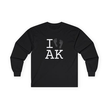 "I leave Footsteps in Alaska" Long Sleeve Shirt