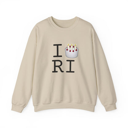 "I Birthday Cake Rhode Island" Sweatshirt
