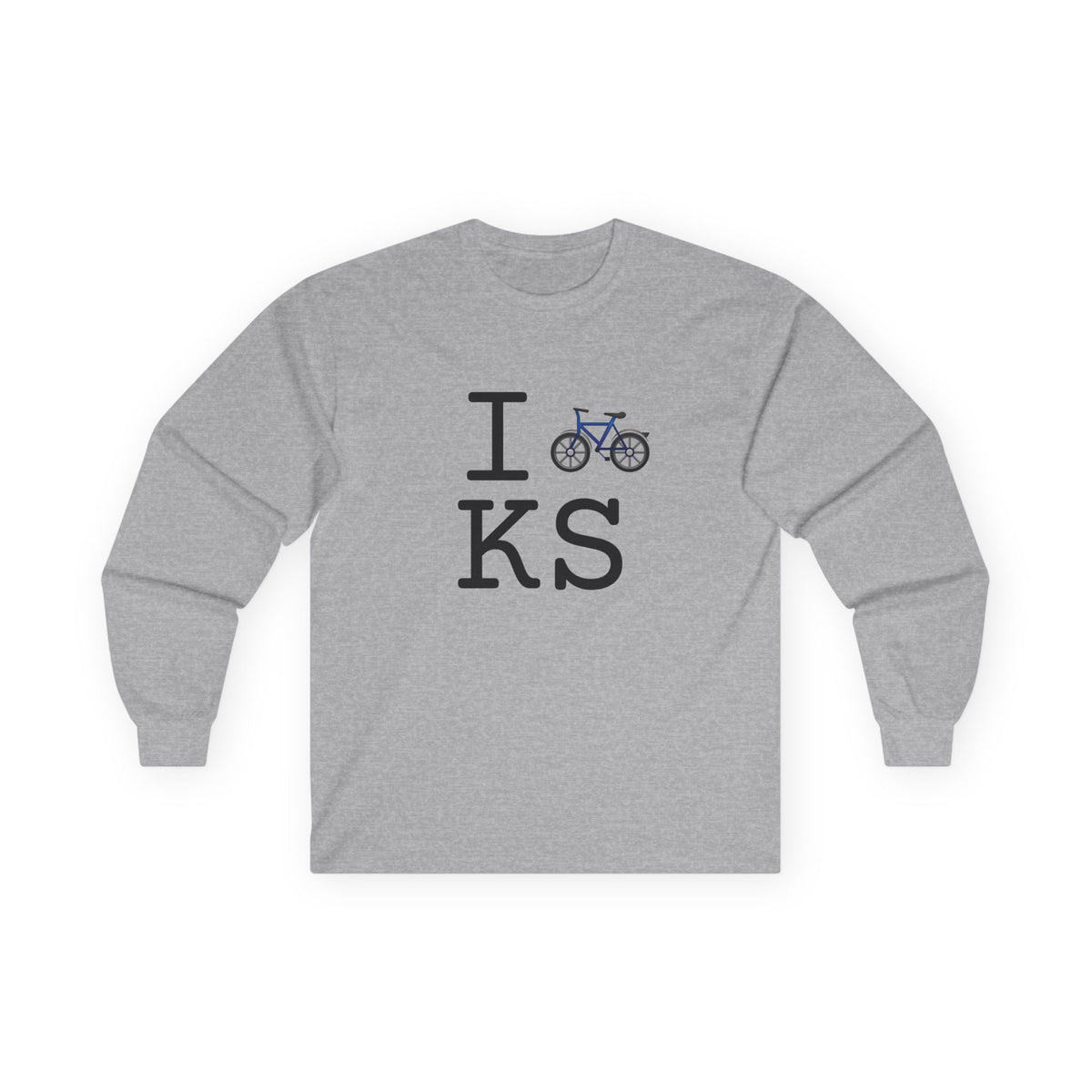 "I Bicycle Kansas" Long Sleeve Shirt