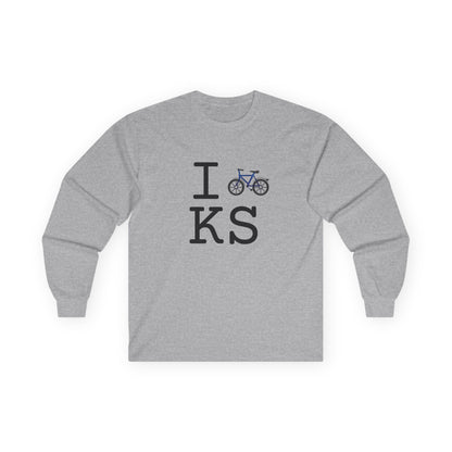 "I Bicycle Kansas" Long Sleeve Shirt