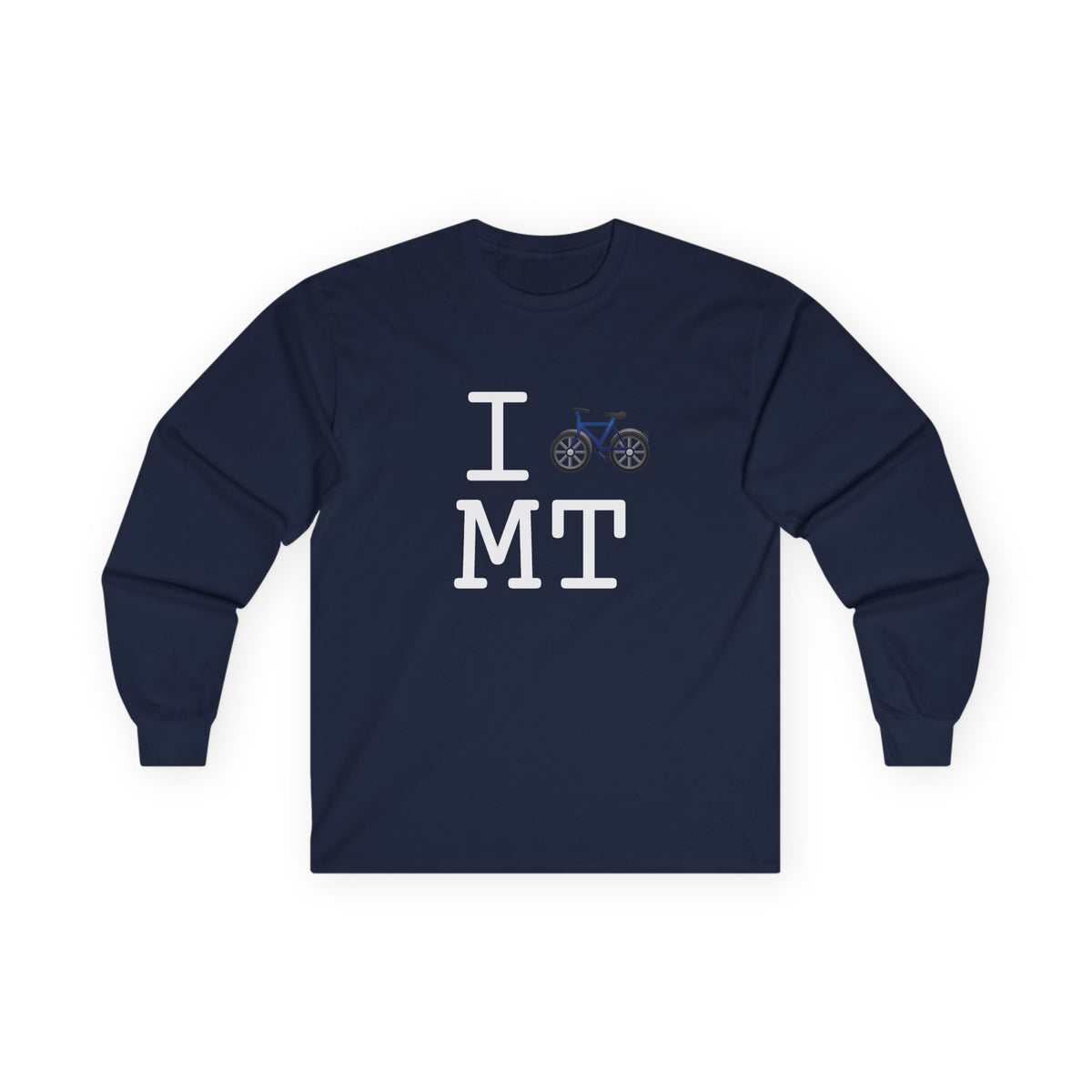 "I Bicycle Montana" Long Sleeve Shirt