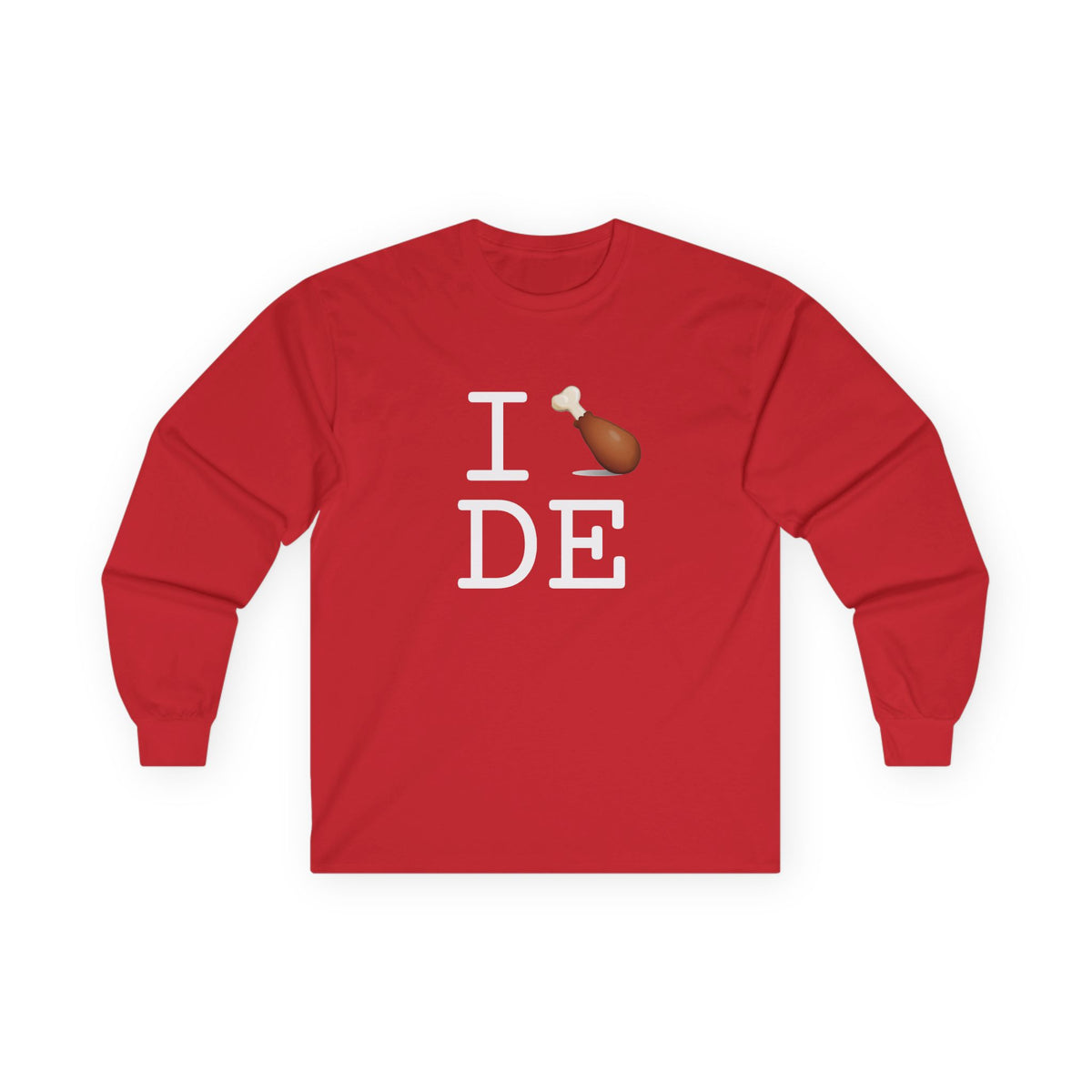 "I Chicken Drumstick Delaware" Long Sleeve Shirt