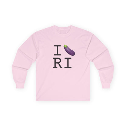 "I Eggplant Rhode Island" Long Sleeve Shirt