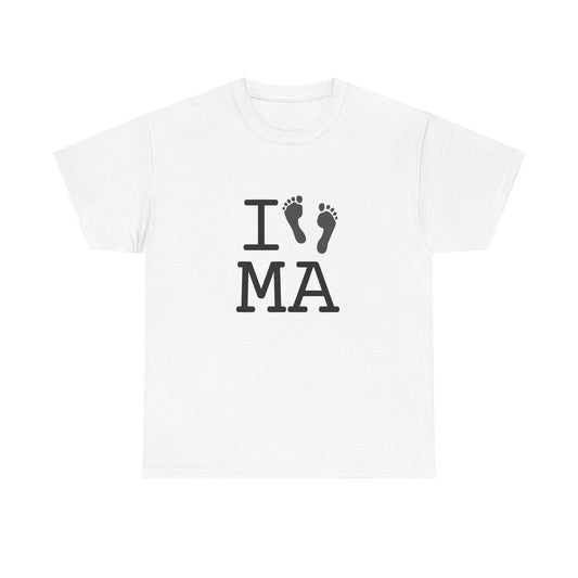 "I leave Footsteps in Massachusetts" Tee