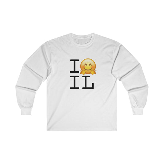 "I Hug Illinois" Long Sleeve Shirt