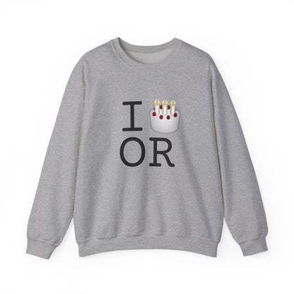 "I Birthday Cake Oregon" Sweatshirt