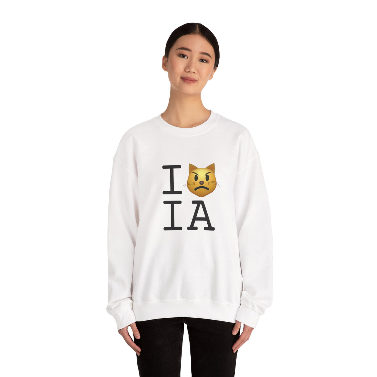 "I'm a Pouting Cat about Iowa" Sweatshirt