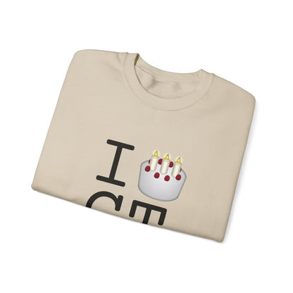 "I Birthday Cake Connecticut" Sweatshirt