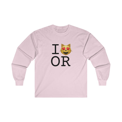 "I'm a Cat that Loves Oregon" Long Sleeve Shirt