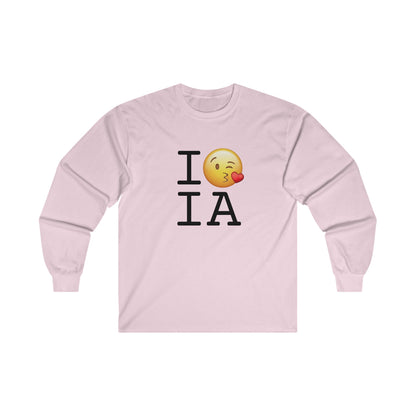 "I Blow a Kiss at Iowa" Long Sleeve Shirt