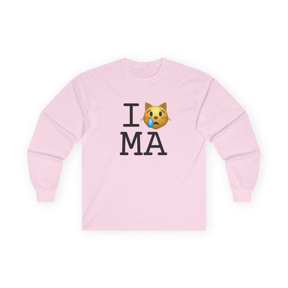 "I'm a Crying Cat about Massachusetts" Long Sleeve Shirt