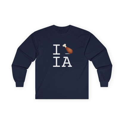 "I Chicken Drumstick Iowa" Long Sleeve Shirt