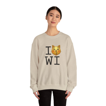 "I'm a Kissing Cat toward Wisconsin" Sweatshirt