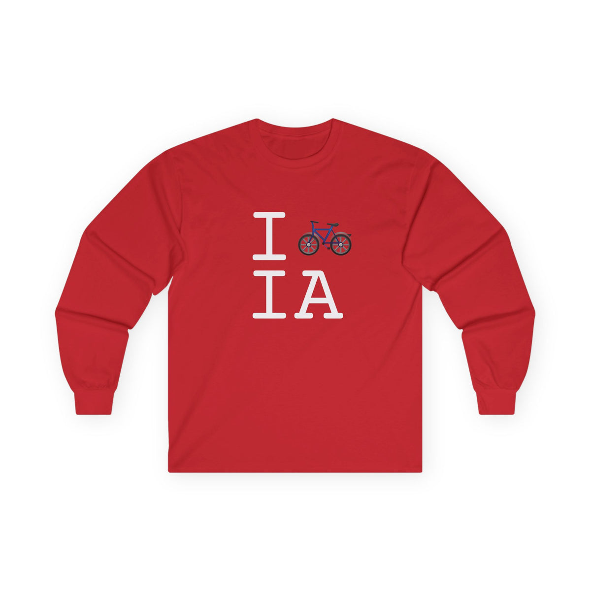 "I Bicycle Iowa" Long Sleeve Shirt