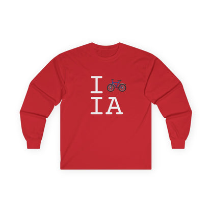 "I Bicycle Iowa" Long Sleeve Shirt