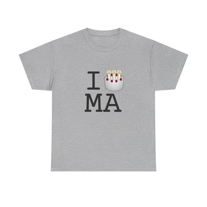 "I Birthday Cake Massachusetts" Tee