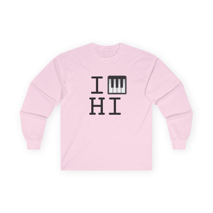 "I Piano Hawaii" Long Sleeve Shirt