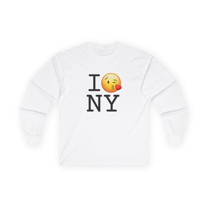 "I Blow a Kiss at New York" Long Sleeve Shirt