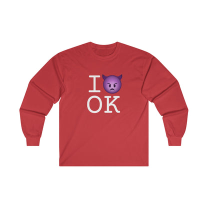 "I'm an Angry Devil about Oklahoma" Long Sleeve Shirt