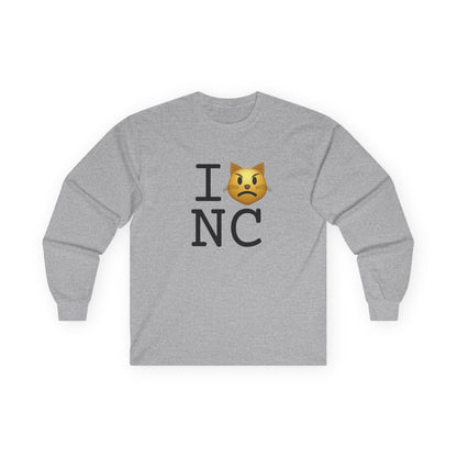 "I'm a Pouting Cat about North Carolina" Long Sleeve Shirt