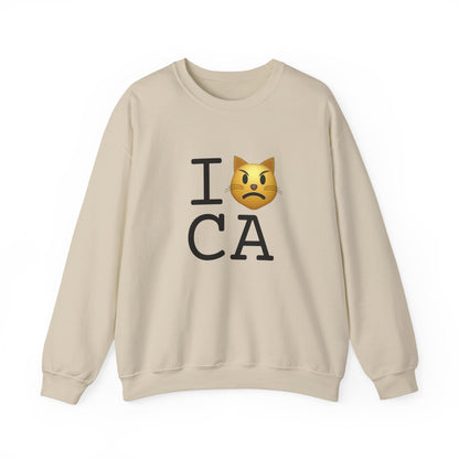 "I'm a Pouting Cat about California" Sweatshirt