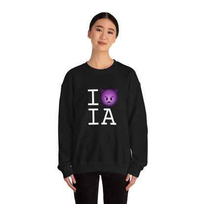 "I'm an Angry Devil about Iowa" Sweatshirt