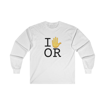 "I Stop (Raised Hand) Oregon" Long Sleeve Shirt