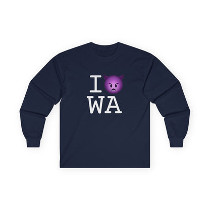 "I'm an Angry Devil about Washington" Long Sleeve Shirt