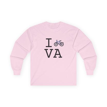 "I Bicycle Virginia" Long Sleeve Shirt
