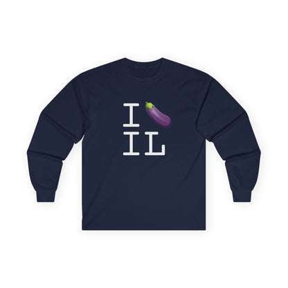 "I Eggplant Illinois" Long Sleeve Shirt