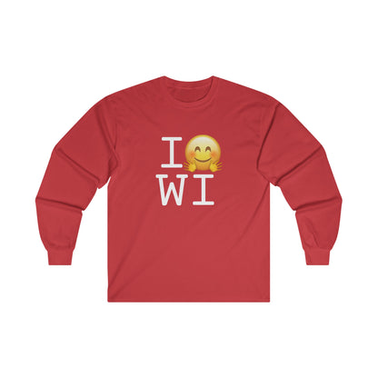 "I Hug Wisconsin" Long Sleeve Shirt