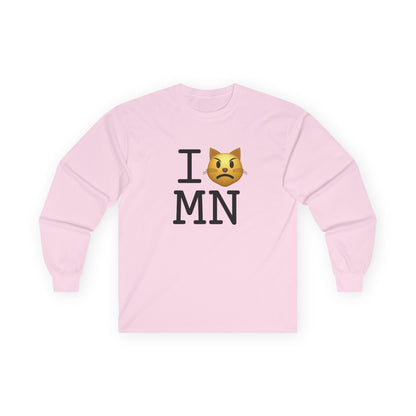 "I'm a Pouting Cat about Minnesota" Long Sleeve Shirt
