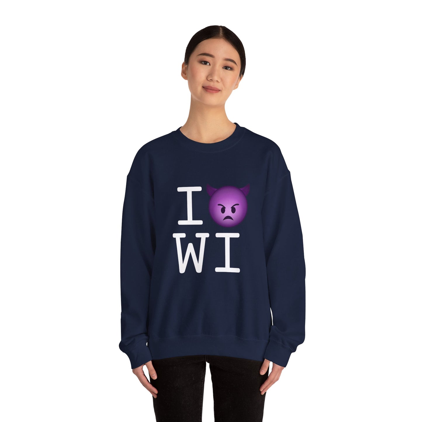 "I'm an Angry Devil about Wisconsin" Sweatshirt