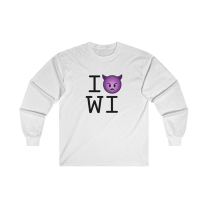 "I'm an Angry Devil about Wisconsin" Long Sleeve Shirt