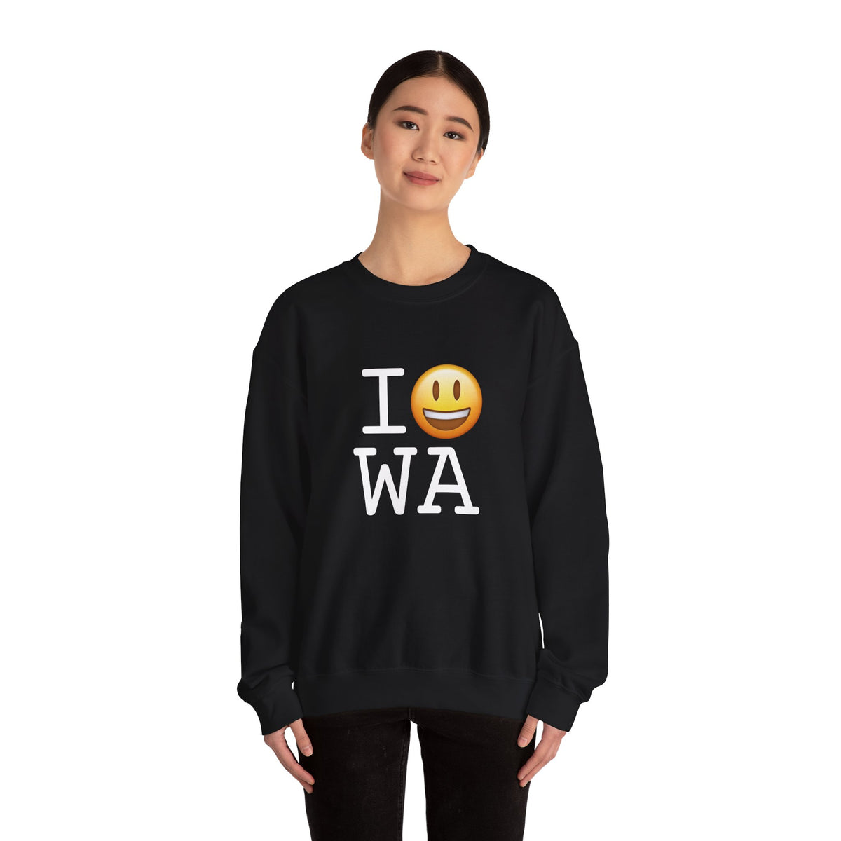 "I'm Happy about Washington" Sweatshirt