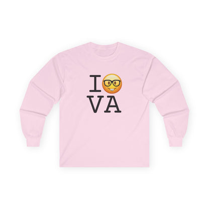 "I'm a Nerd about Virginia" Long Sleeve Shirt