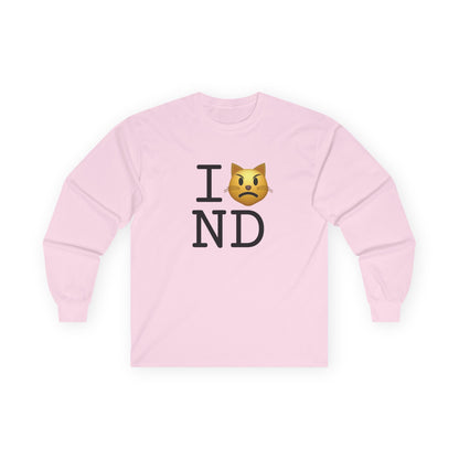 "I'm a Pouting Cat about North Dakota" Long Sleeve Shirt
