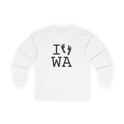 "I leave Footsteps in Washington" Long Sleeve Shirt