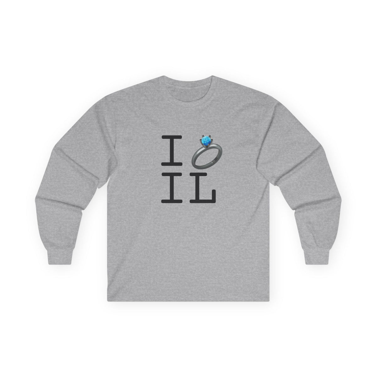 "I'm Married to (Diamond Ring) Illinois" Long Sleeve Shirt