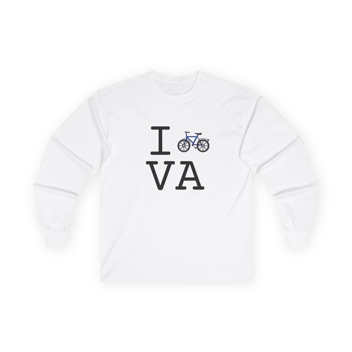 "I Bicycle Virginia" Long Sleeve Shirt