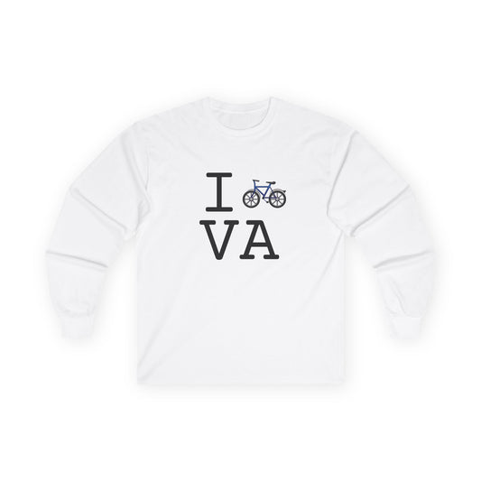 "I Bicycle Virginia" Long Sleeve Shirt