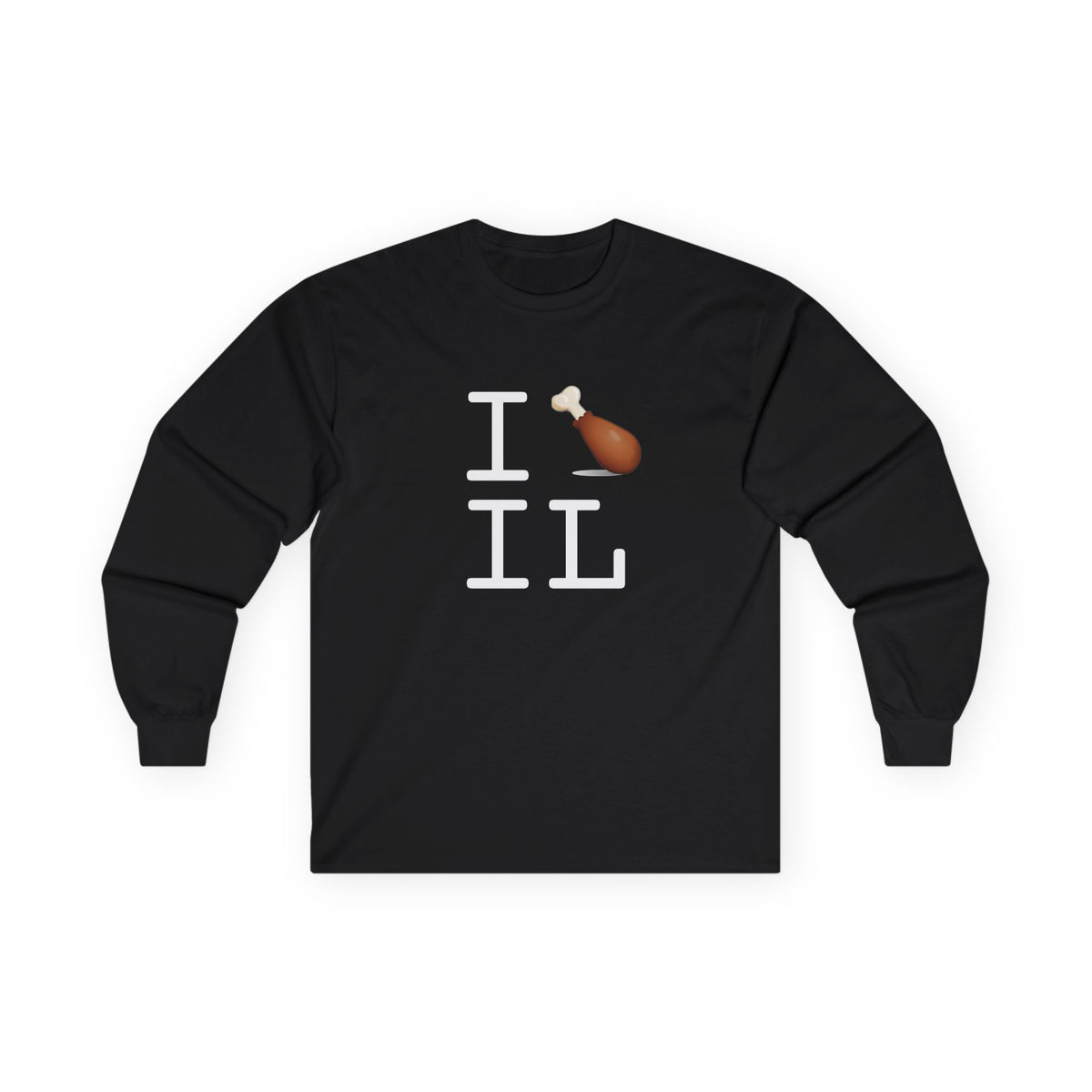 "I Chicken Drumstick Illinois" Long Sleeve Shirt