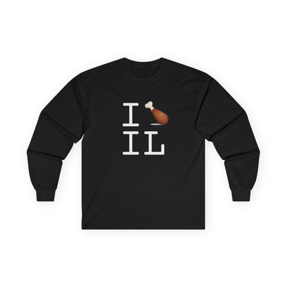 "I Chicken Drumstick Illinois" Long Sleeve Shirt